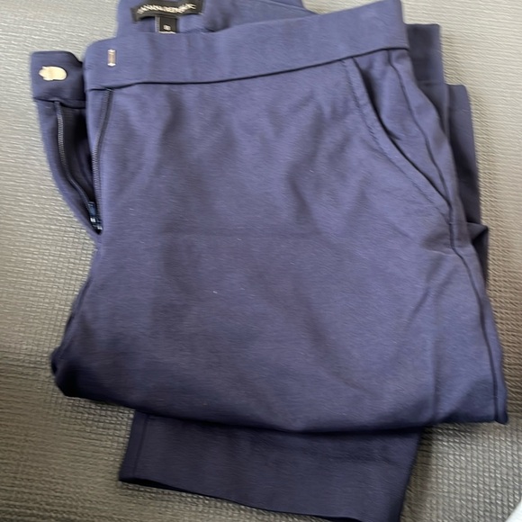 Banana Republic Premium Ponte Legging Work Pant Womens 8 Blue Tapered Leg - Picture 1 of 4